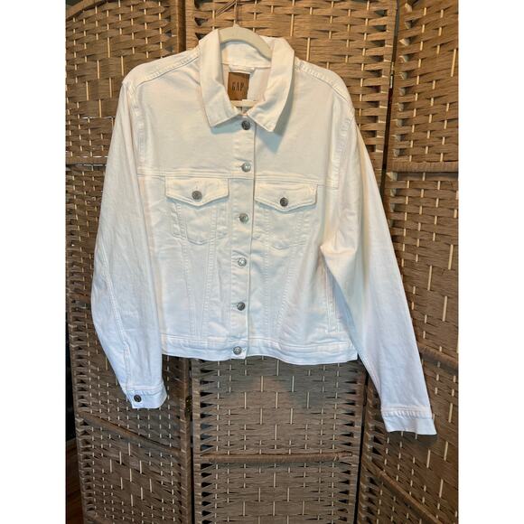 Gap Classic Icon Denim Jacket, NWT OS, White, Size XXL - Picture 1 of 5